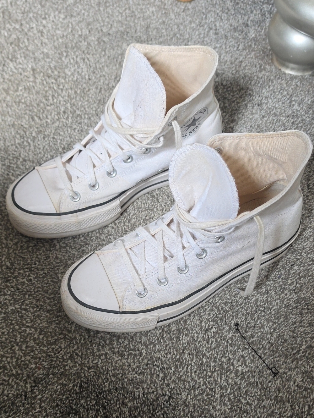 Converse Women’s White High-Top Canvas Sneakers